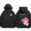 The Spring and Autumn Melody and Kuromi Cartoon Anime Periphery Girl's Hoodie Sweet and Lovely Parent Child Pullover