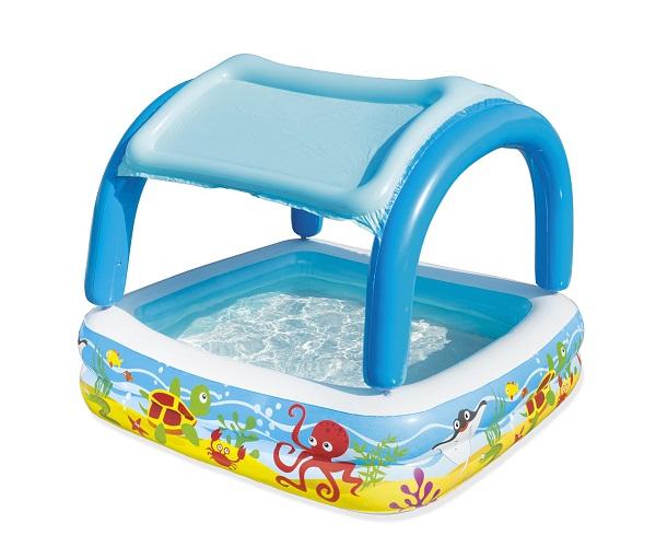 Inflatable Pool 140 X 140 X 114 With Roof #52192