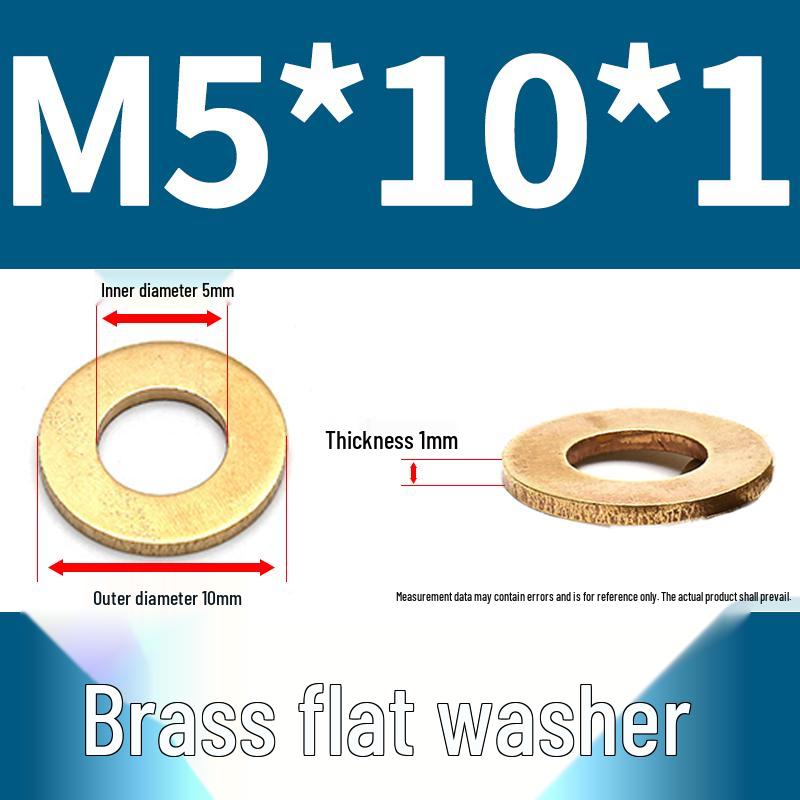 Brass and Copper Shim Washers: Sizes M2-M20