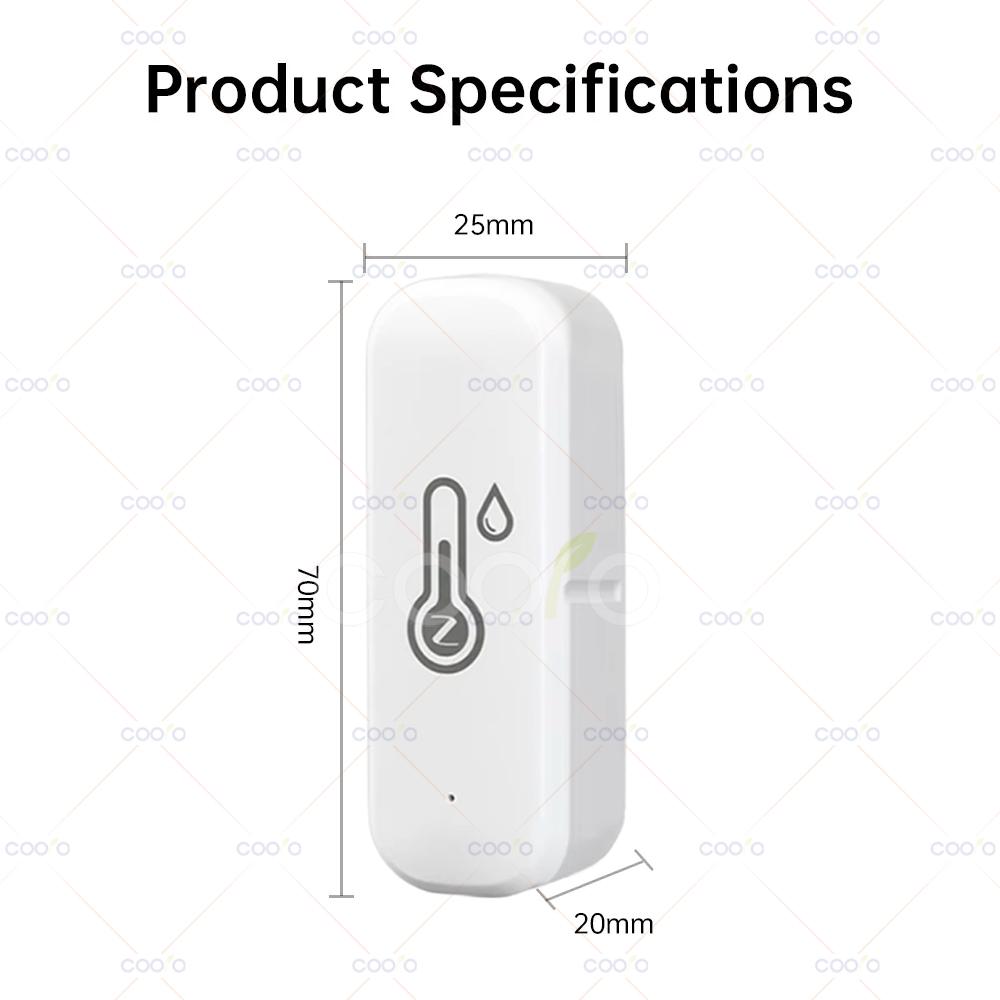 Tuya Zigbee Temperature Humidity Sensor Smart Home Indoor Thermometer Hygrometer App Monitoring work with Smart Life Zigbee2mqtt