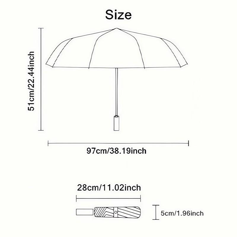 1 PC Automatic Folding Umbrella - Cute Dog Pattern, Portable & Foldable Design with 8 Ribs, Christmas Birthday Gifts