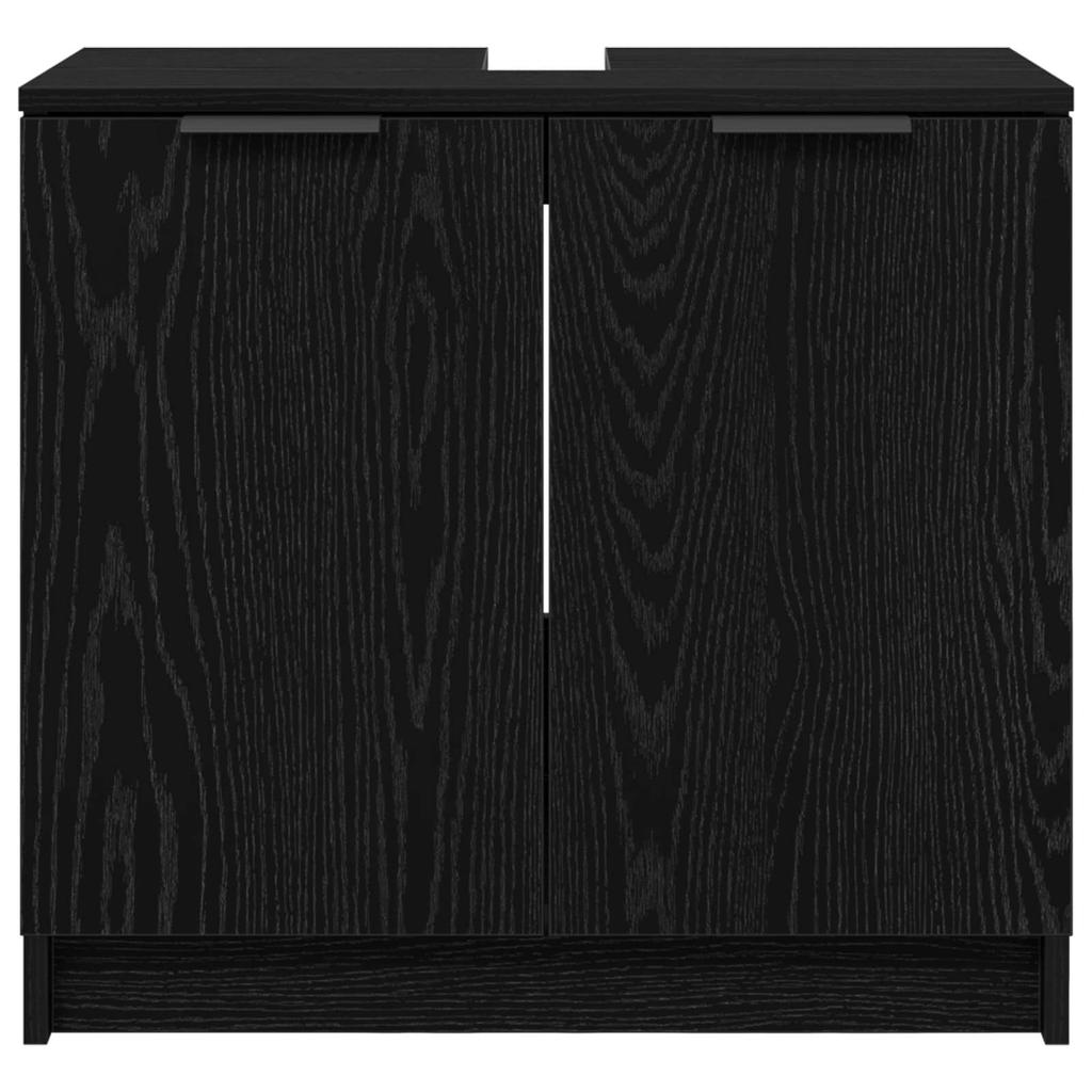 Bathroom Cabinet Black Oak Look 64.5 x 33.5 x 59 cm