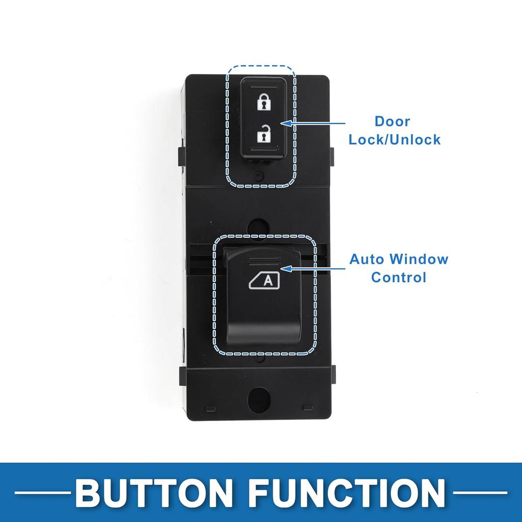 1 AUTO Power Window Switch No.254117S200 Window Control Switch for Infiniti QX56 2004-2007 for Nissan Armada Titan Black