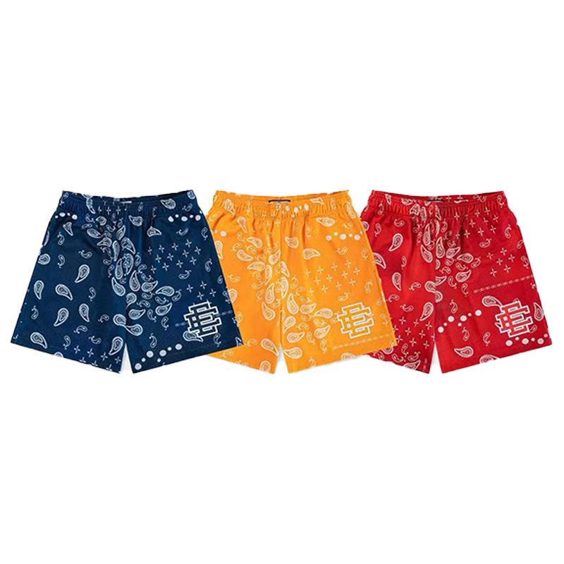 

Men s American Paisley Retro Mesh Shorts – Summer Sports, Quick-Dry Swim Trunks, Four-Point Basketball & Beach Casual Wear M жовтий