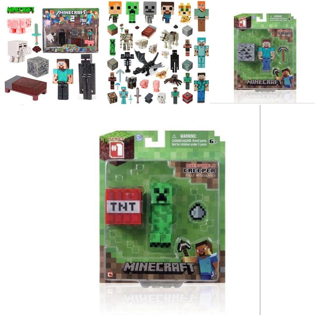 Minecraft Puslespils Actionfigurer Samling Høj Kvalitet Boligdekoration Og Gave Til Spillere