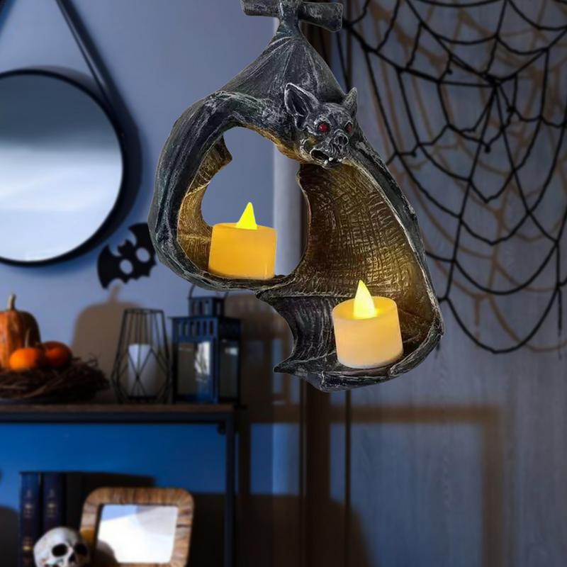 Gotischer Fledermaus Kerzenhalter Halloween Kerzenständer Dekoration Fledermaus Teelicht Kerzenhalter Halloween Fledermaus Kerzen Dekorationen Gotisch