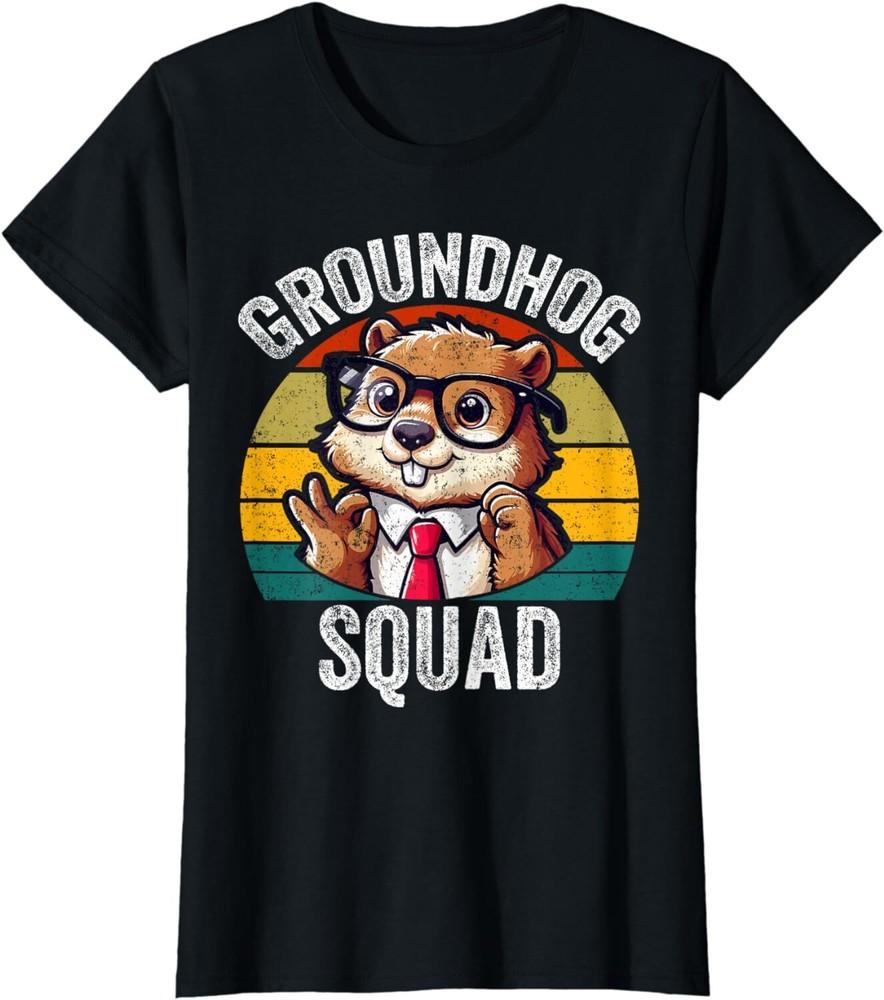 Groundhog Squad Happy Favorite Holiday Groundhog Day Ladies039 Crewneck T-Shirt