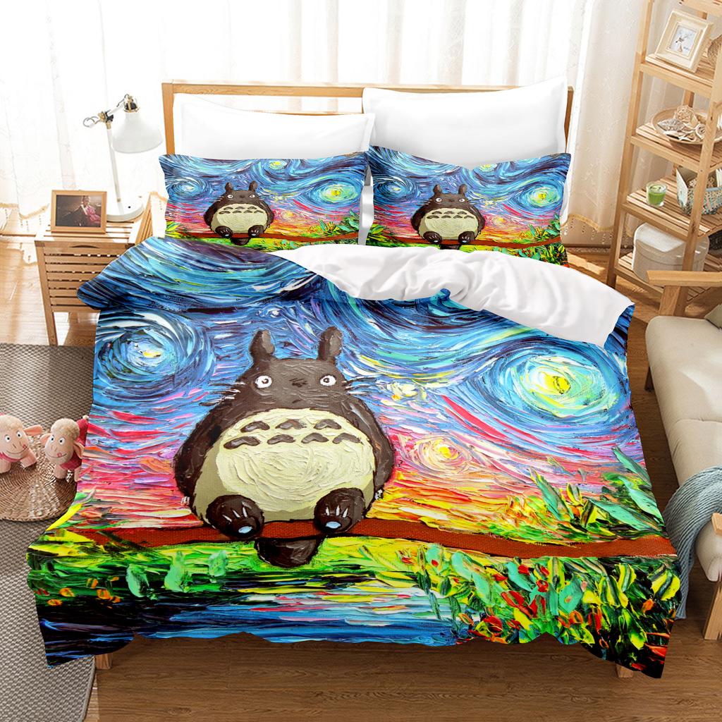 Anime Home Bedroom Comforte Nordic Polyester Material Suitable for Children and Adults 3-piece Set