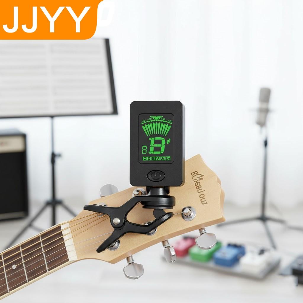 Sensitive LCD Clip-on Guitar Tuner for Bass Violin Ukulele Universal Musical Instrument Accessories