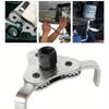 1PC Universal Adjustable Oil Filter Wrench From 2-1/2 Inch To 4.5 Inch Wrench Tool Set with 3 Jaw Uninstall Removal Key