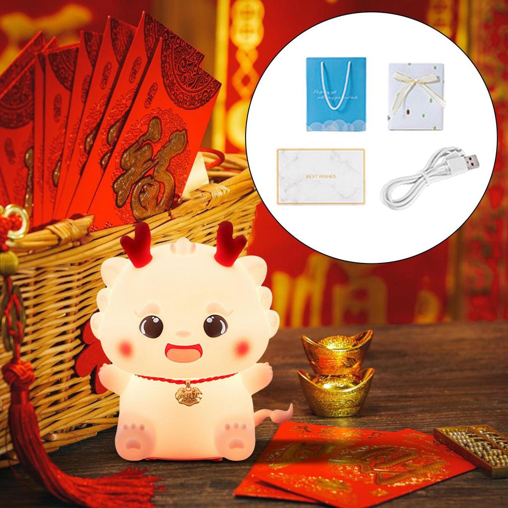 Dragon Night Lights Lamp NightStand Silicone Nursery Light Small LED Desk for Home