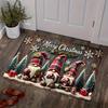 Christmas Carpet Three Santa Claus Doormat Entrance Welcome Mat Outdoor Carpet Rug For Bedroom Living Room Home Decoratio