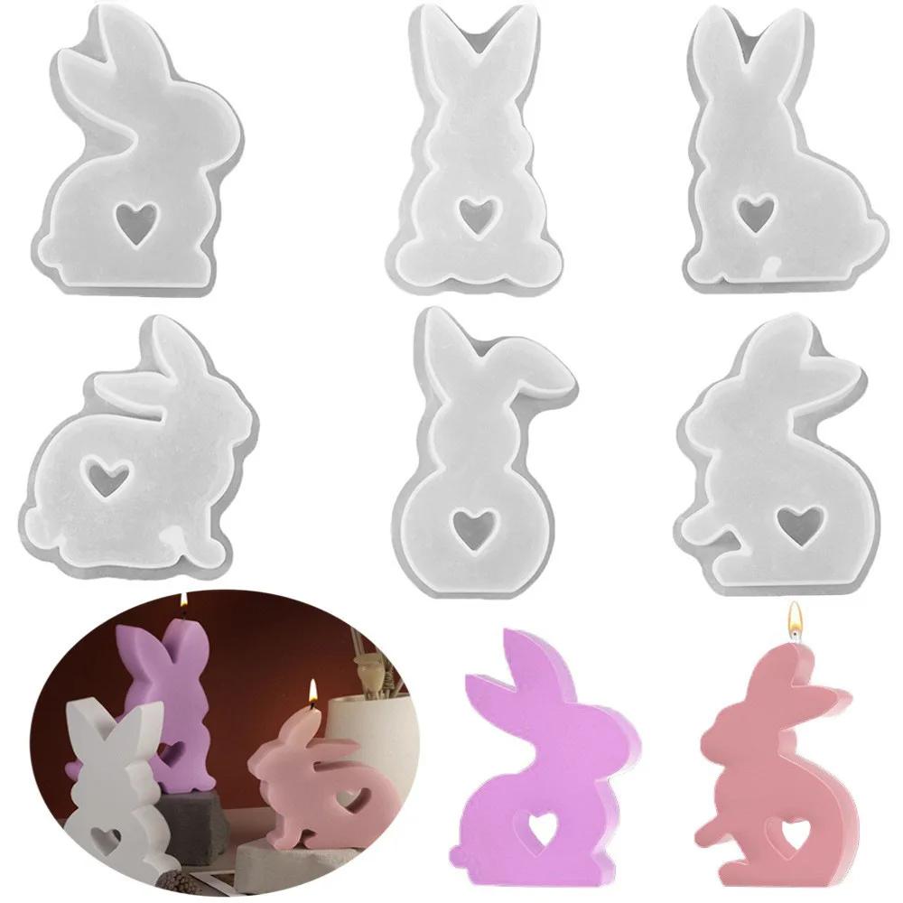 

Easter Candle Molds Cute Rabbit Jelly Mould, Non-Stick Easter Fondant Molds, Reusable DIY Silicone Bunny Mold For Fondant Soap