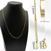Gold-Plated Stainless Steel Cross Necklace – Women's Colorfast DIY Jewelry Chain, Fade-Resistant Accessories.
