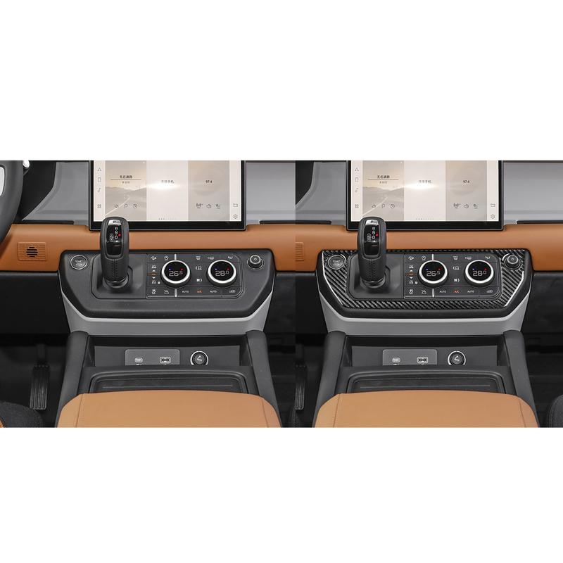 For Land Rover Defender — Car Accessories Carbon Fiber Central Console Switch Cover Trim Sticker Decorative Modification