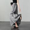 Artistic style umbrella skirt, 2026 summer thin, fashionable, loose, versatile, slimming, medium to long A-line skirt
