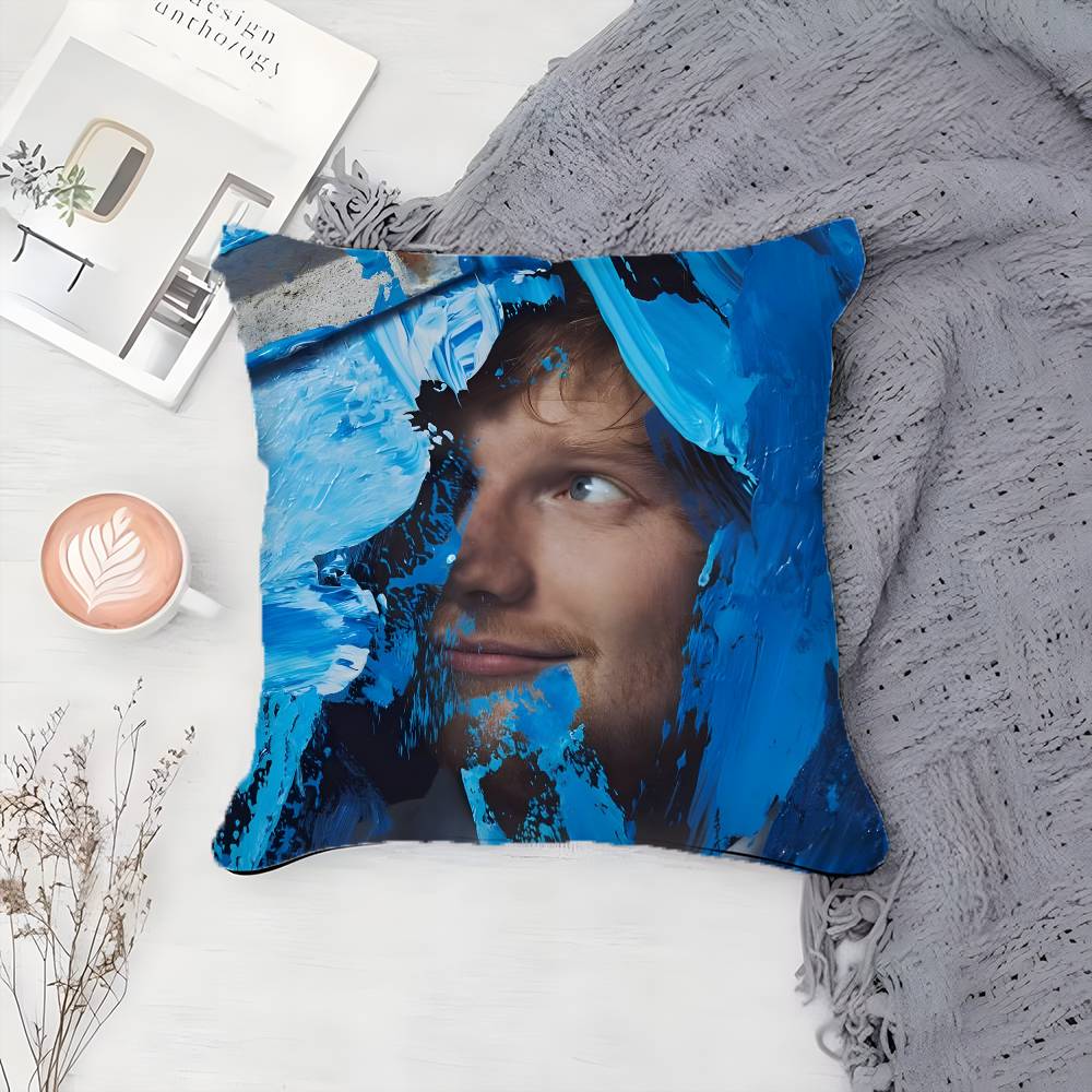 Electronic Music Pop Singer E-Ed Sheeran-MT Pillow Case Printing Pillowcase Living Room Sofa Cushion Cover Bedroom Room Decor