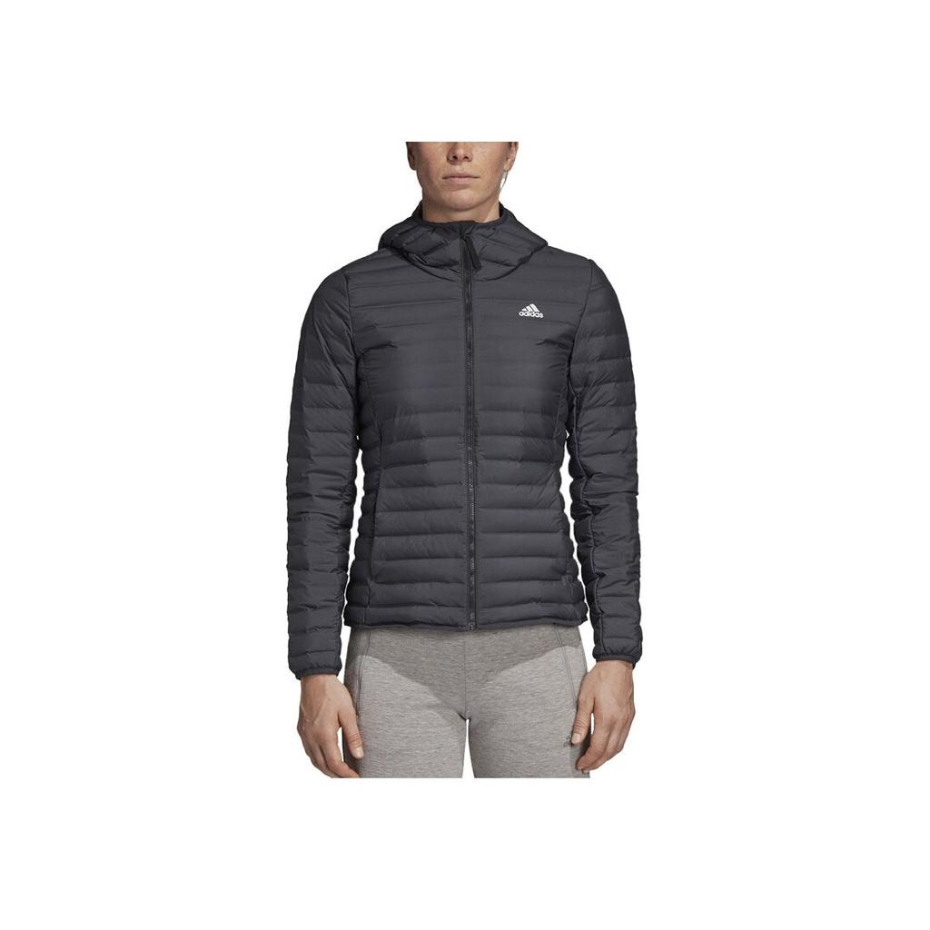 Adidas Vevd Vinter Utendørs Bokstavlogo Trykk Langermet Dunjakke Unisex Overbekledning Svart CY8735