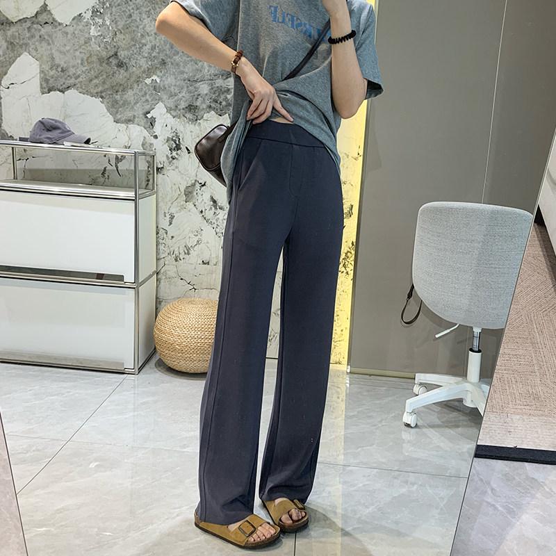 

Perfect Fit Lyocell Stretch Slimming High-Waisted Straight Leg Pants for Women Extra Large темно-сірий