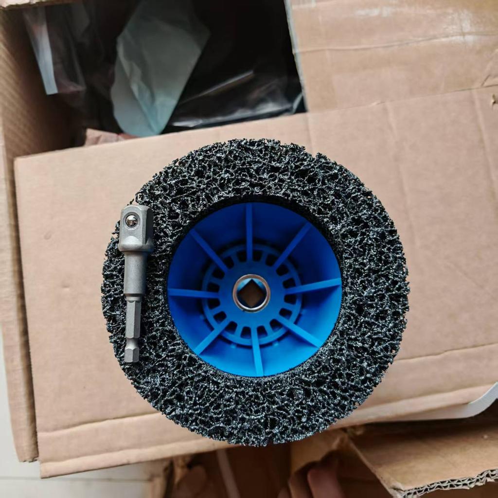 Professional Wheel Hub Kit - 6-Inch Silicon Carbide Disc with Cordless Drill Adapter - Hub Cleaner European & Caravans - Tire Change & Cleaning