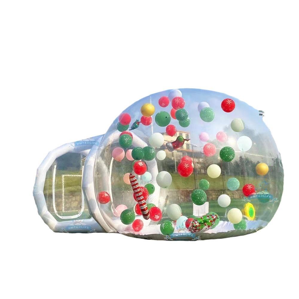 Starry Sky Inflatable Snowflake Bubble Tent - Christmas Decoration & Ad Display