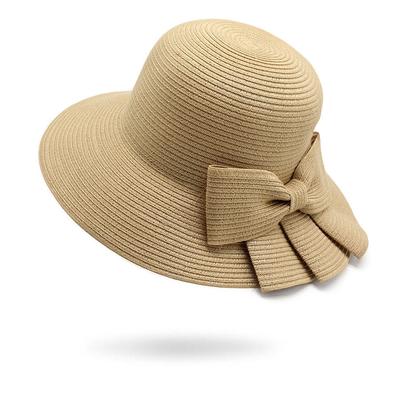 Sun Hat Children Summer Japanese Bow Small Brim Basin Hat Pleated Straw Elegant Versatile Sunscreen Bucket Hat