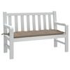 VidaXL Garden Bench Cushion, Bench Cover with String Ties, Waterproof Outdoor Cushion, Taupe 120x50x7 Cm 361591