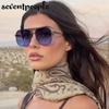 Vintage Steampunk Square Sunglasses Women  Luxury Brand Classic Gold Double Beam Sunglass Retro Driving Shades For Ladies