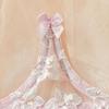 New Hair Delivery Floral Embroidered Mesh Bra and Panties Sexy Underwear Set Pink and Sweet