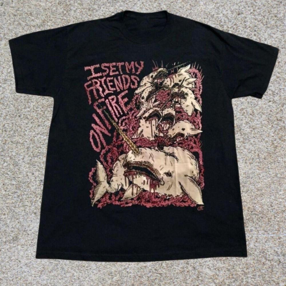 Narwhals I Set My Friends On Fire T-Shirt Xmas 2025 BL620 Unisex T-Shirt S