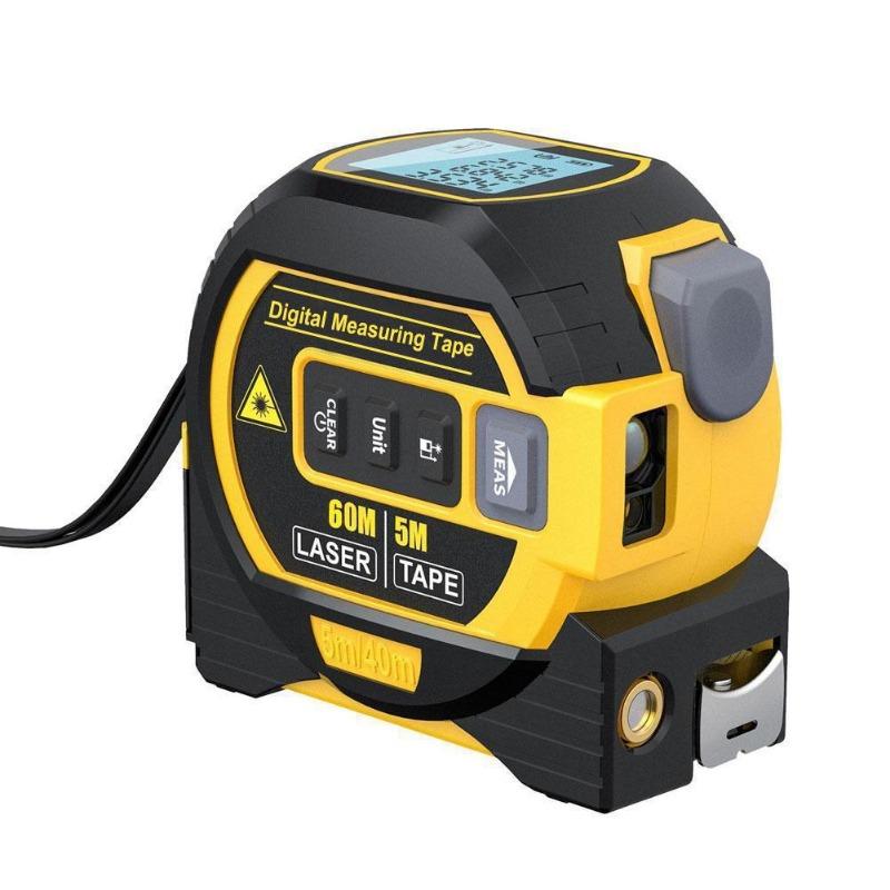 3-in-1 Laser Rangefinder Steel Tape Measure Rangefinder Indoor Laser Tape Measure