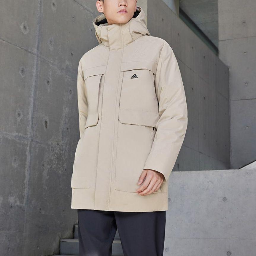 New Adidas Down Jackets Men's Beige IV7554