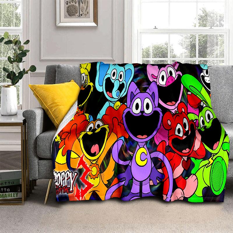 Cartoon S-Smiling C-Critters Catnap Craftycorn Soft Plush Blanket,Flannel Throw Blanket for Living Room Bedroom Bed Sofa Cover
