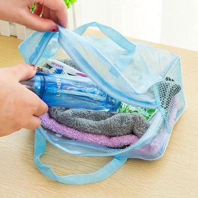 Bolsa de Cosméticos Transparente para Viaje de Mujer Cremallera Maleta Estuche de Maquillaje Empaque de Maquillaje Bolso Organizador Bolsa de Almacenamiento Neceser Lavado