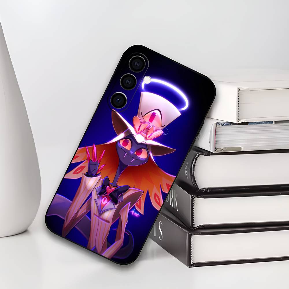 Sir Pentious H-Hazbin H-Hotel Phone Case For Samsung Galaxy A73,A72,A71,A70,A53,A52,A51,Soft Silicone Black Cover
