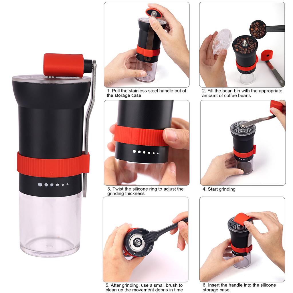 Portable Hand Burr Coffee Grinder Sturdy Manual Coffee Grinder Coffee Machine For A Superior Brewing Experience