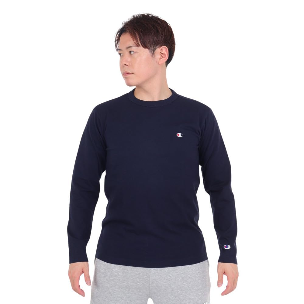 Champion Long Sleeve Cotton Long Japanese 100% T-Shirt, Basic, Standard, C3-Y428