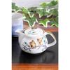 Waza No Kura Stylish Japanese Tableware Kutani Ware Teapot with Owl Design and Tea Strainer Ceramic Brand Made In Japan Perfect for Birthday Gifts -