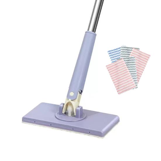 Mini Mop com Cabeça Giratória Mãos Livres Cabo de Empurrar e Puxar Cantos Apertados Debaixo de Móveis Mop para Espaços Pequenos Ferramenta de Limpeza Doméstica