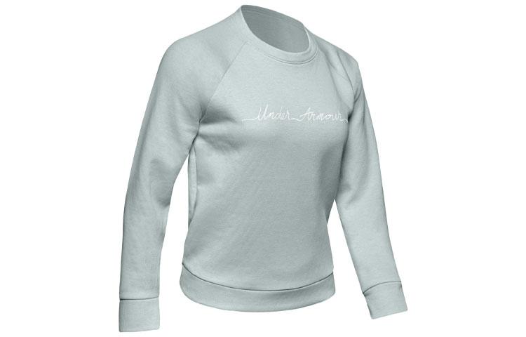 Under Armour RECOVER Sweatshirts Women s Green Crew Neck Moderate Regular 1344169-189 M