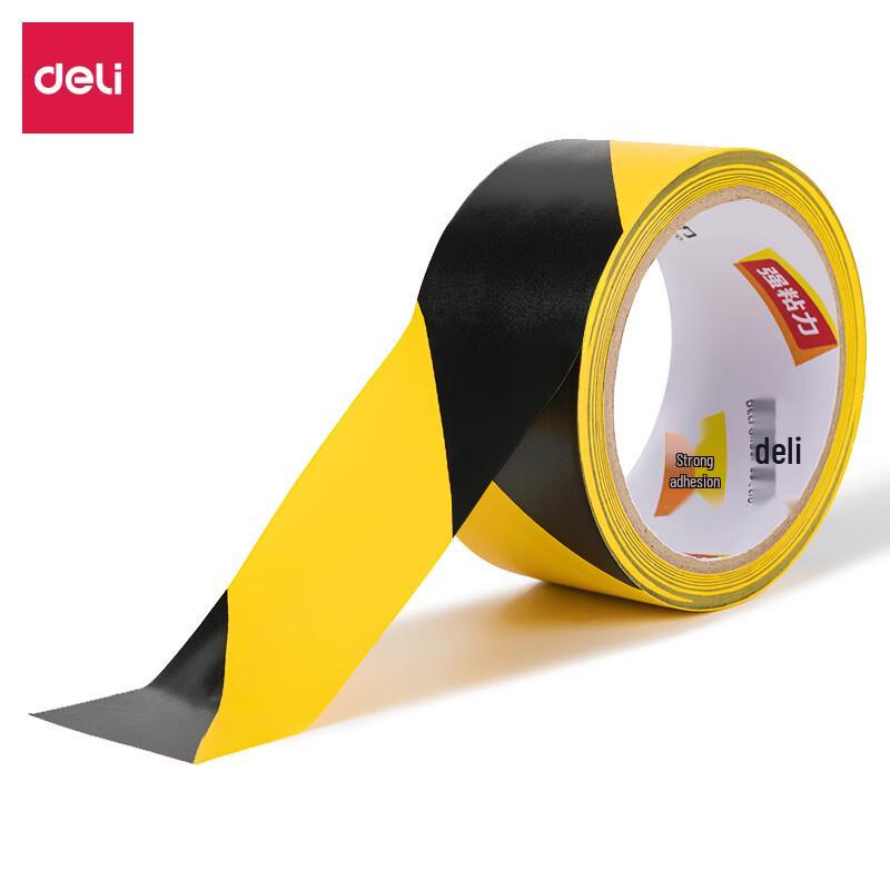 Deli Yellow-Black Safety Warning Tape