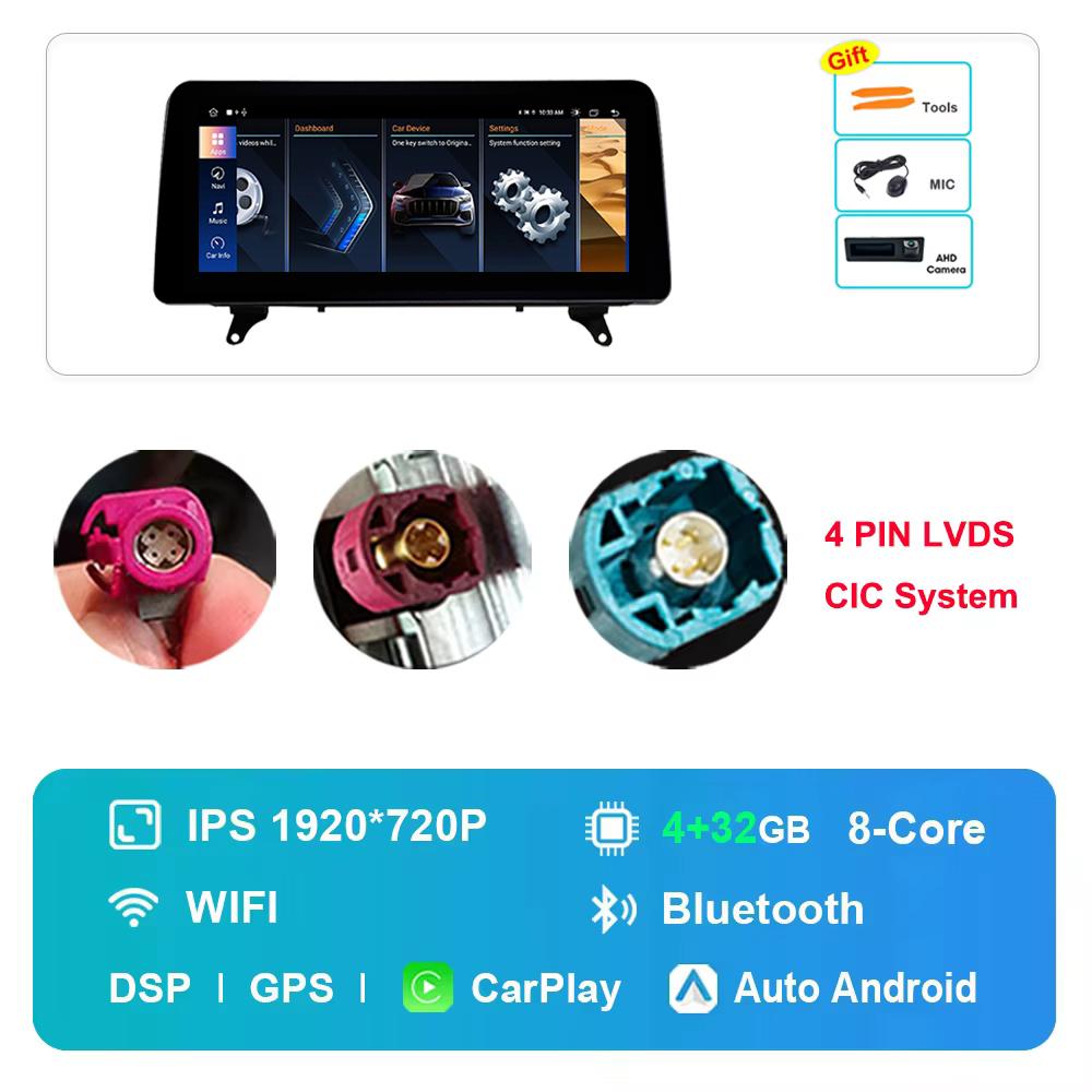 12.3 inch for BMW X5 E70 X6 E71 2007 - 2013 CCC CIC System GPS HD Touch Screen Android Car Radio Multimedia Player