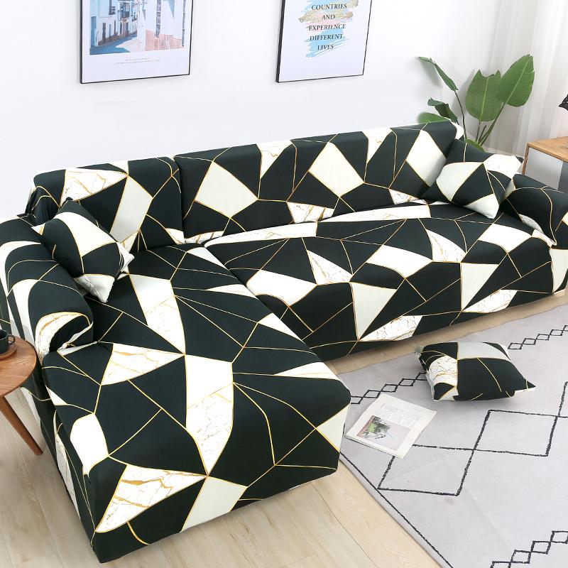 Spandex Corner Sofa Covers for Living Room Elastic Spandex Couch Cover Stretch Slipcovers L Shape Sofa Need Buy 2pcs Sofa Cover