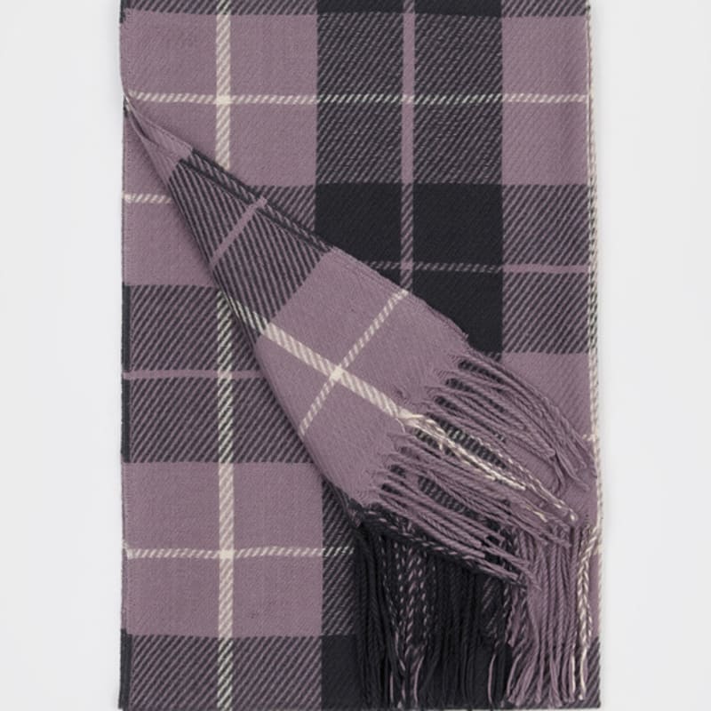 RECLOW OMBRE Two-tone Check Muffler PURPLE