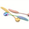 Feather Spoons Stainless Steel Tea Spoons Creative Coffee Spoon for Ice Cream Dessert Scoop Tableware Decoration Cutlery Gifts
