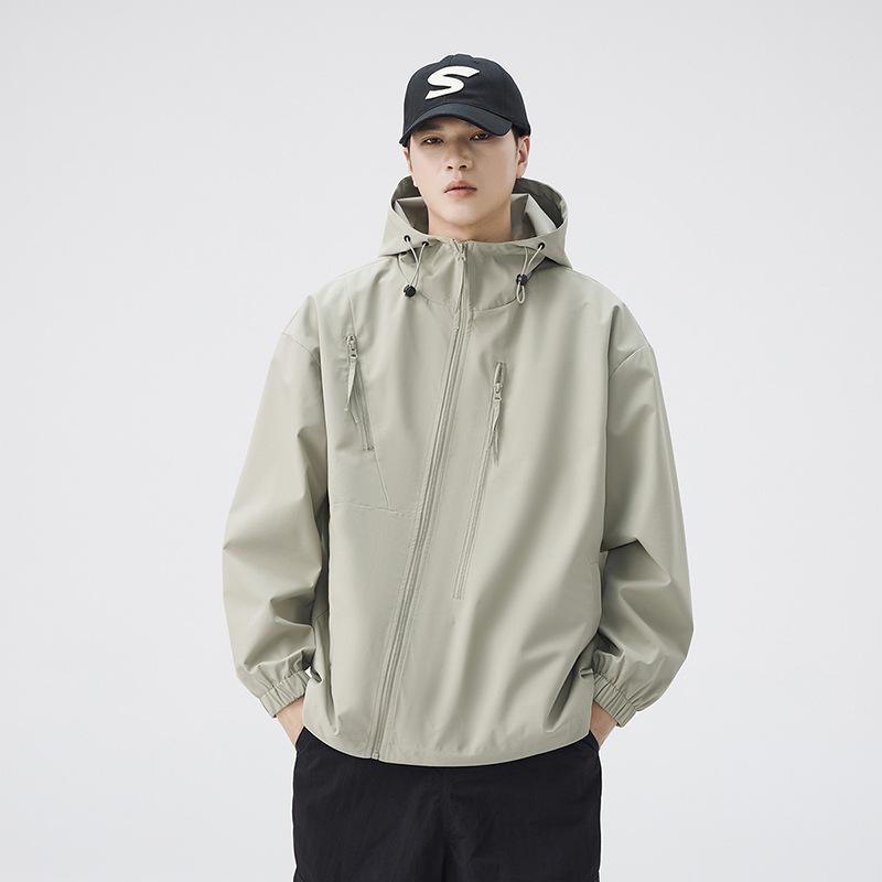 Autumn Jacket Hooded Jacket Men's Autumn Outdoor Windproof Waterproof Tide Brand Tooling Mountaineering Jacket