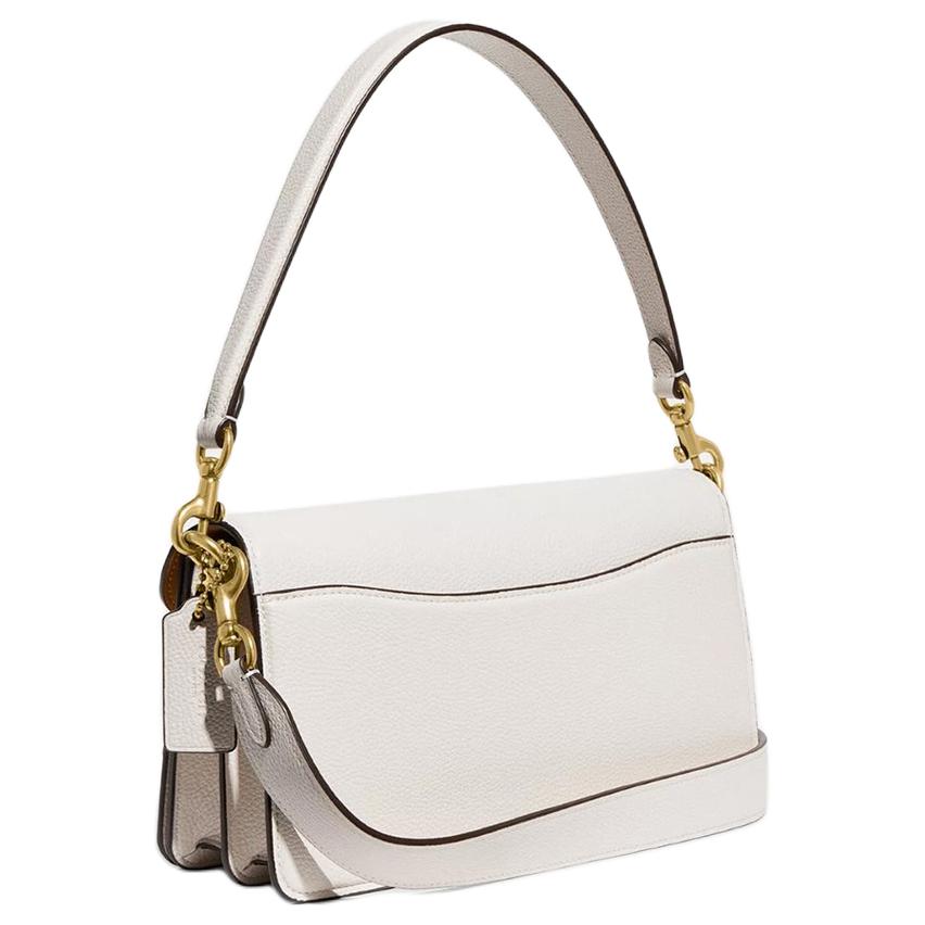 Coach Tabby 26 Flap Closure Pebble Leather Handbag Women handbag White CH857-B4HA