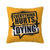 Get Up And Go Harder Than You Did Yesterday Cushion Cover  cm Soft Bodybuilding Gym Throw Pillow Case Sofa Pillowslip