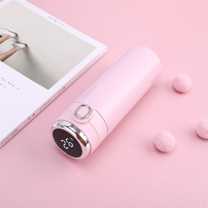 

420ML Stainless Steel Smart Thermos LED Temperature Digital Display Keep Cold and Heat Leak-proof Vacuum Flask 320ml розовый
