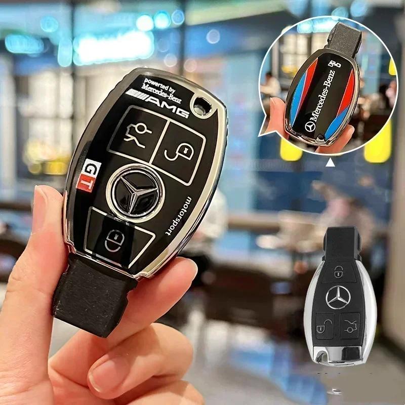 

TPU Car Key Case Cover Shell Holder For Mercedes Benz A B C E Class GLS GLA GLK GLC CLS CLA AMG W204 W205 W212 W463 W176 Styling